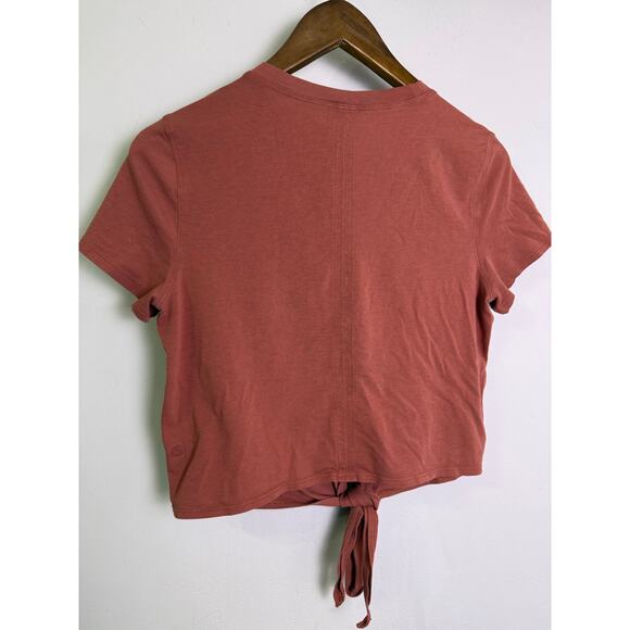 Lululemon Time To Restore Short Sleeve Wrap Top Rustic Clay Medium - Picture 6 of 10